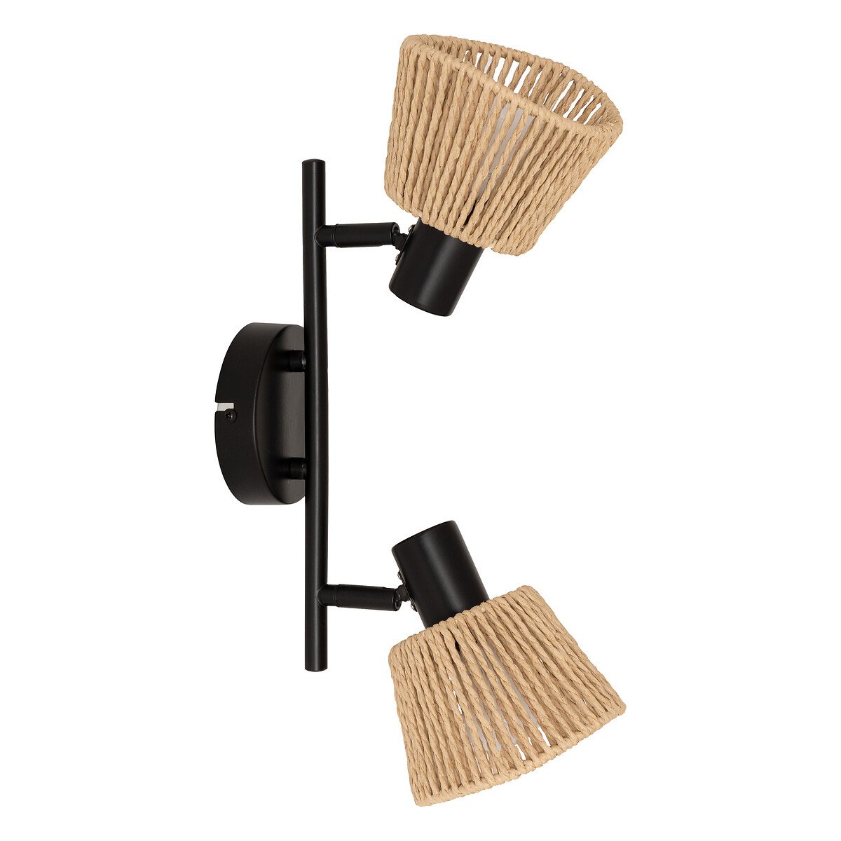 Candeeiro de teto MYHA bege em corda com 2 focos