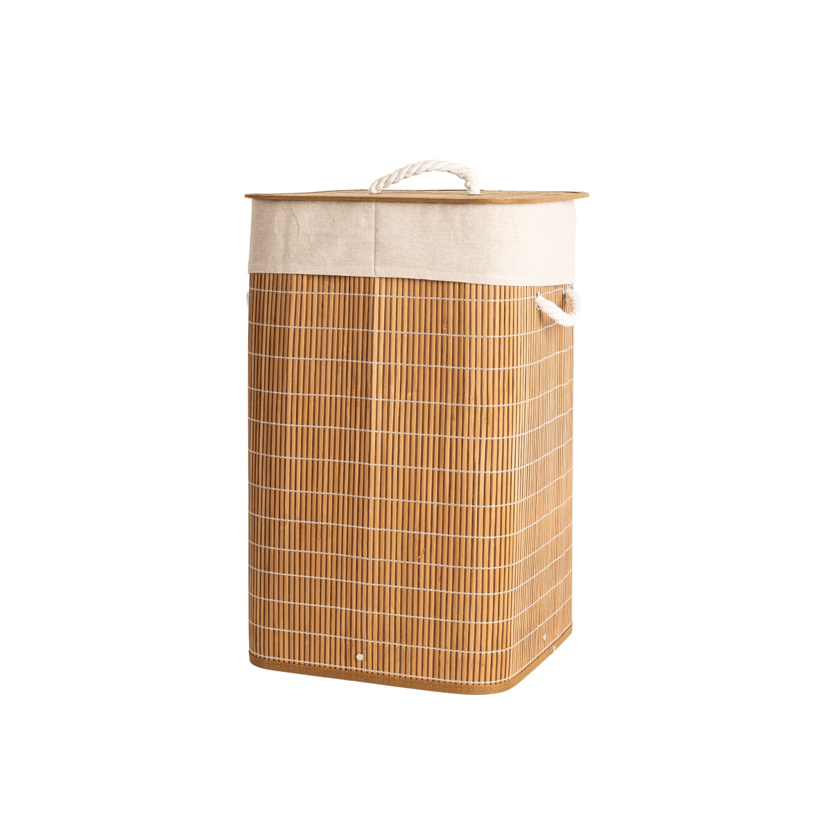 Cesto wc bambu e tecido