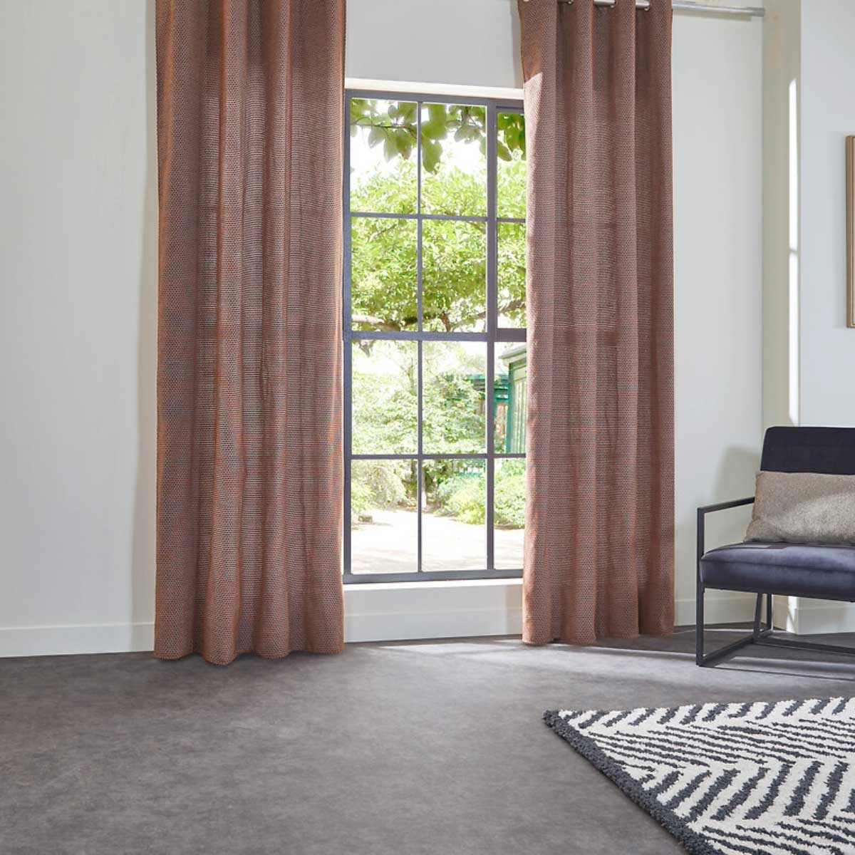 Cortina CHEN veludo vermelha 140x260cm