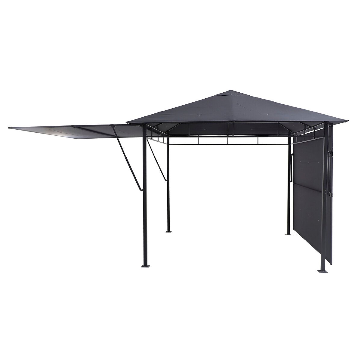 P&eacute;rgola OMELYA ard&oacute;sia com cortinas 3x3m