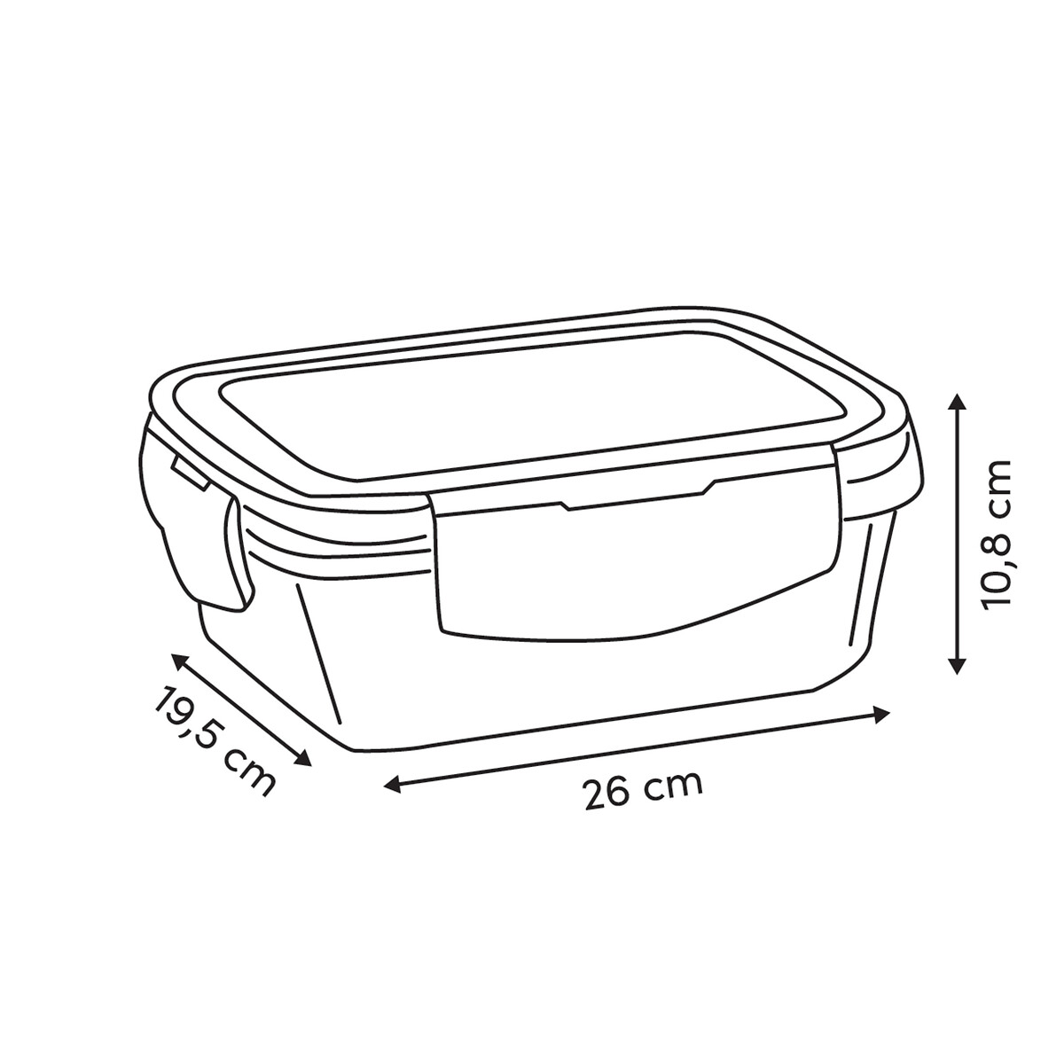 Caixa herm&eacute;tica retangular CLIPEAT 3,6l