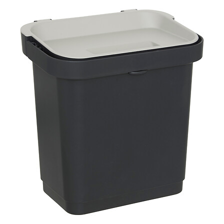 Balde do lixo retangular preto 5l