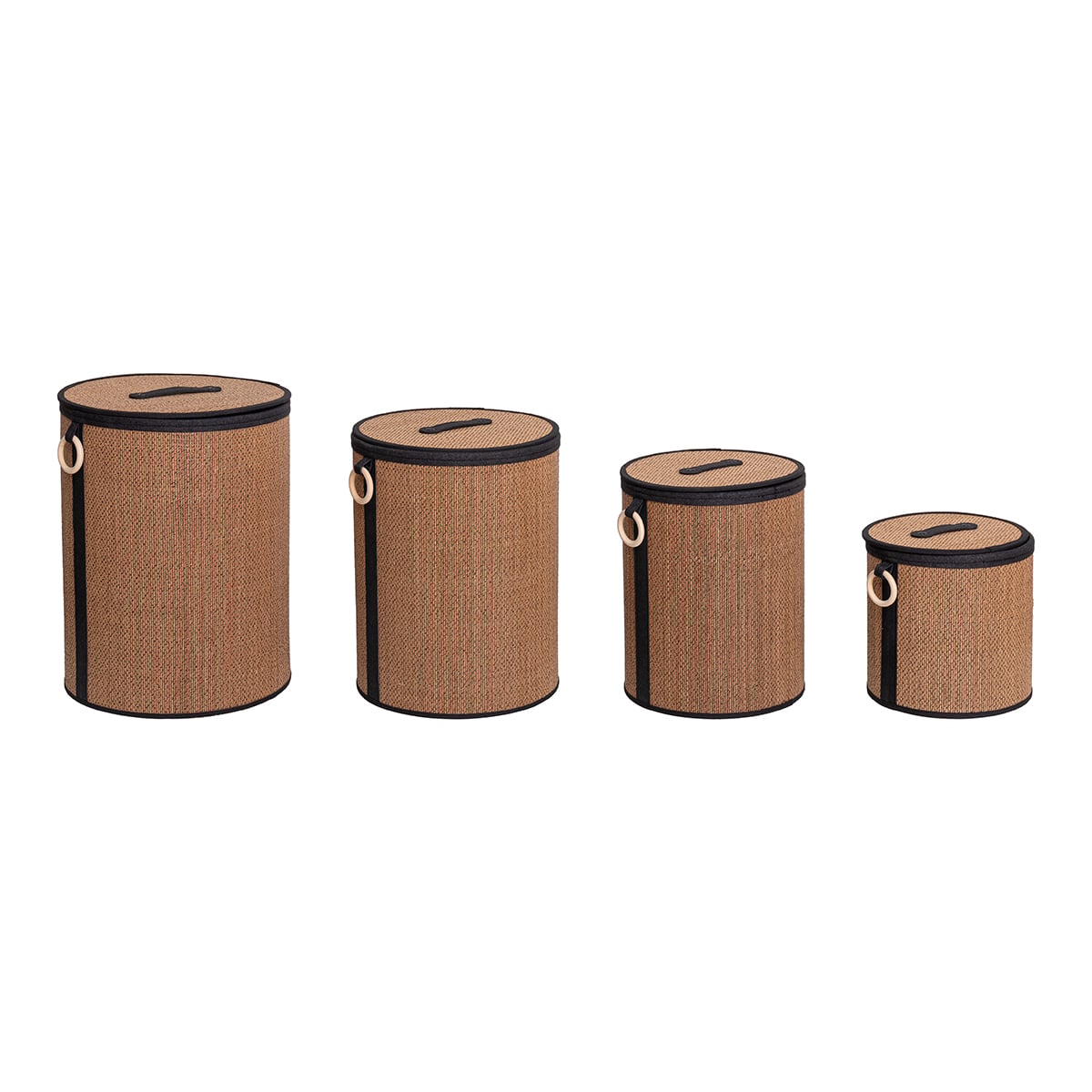 Cesto wc em bambu com tampa 29cm