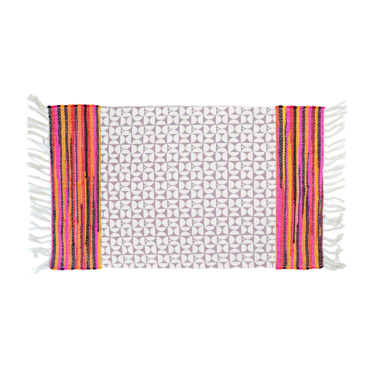 Tapete CRETA rosa com franjas 50x80cm