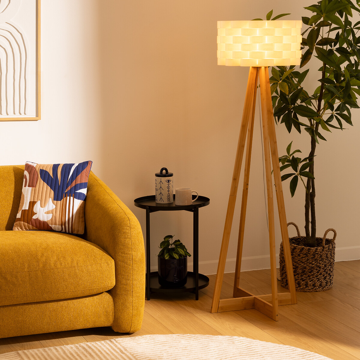 Candeeiro de pé MOKI branco 150cm