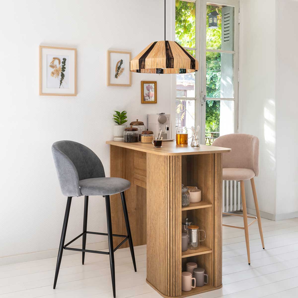 Mesa de bar COLVA bege em mdf