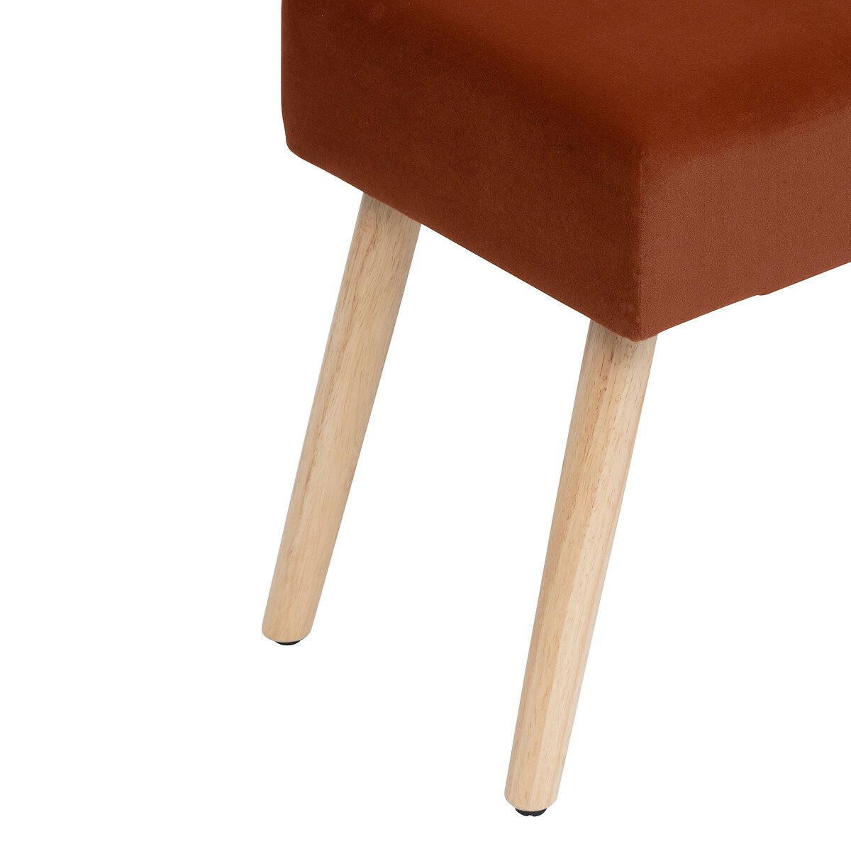 Banqueta dupla SALOME laranja em veludo