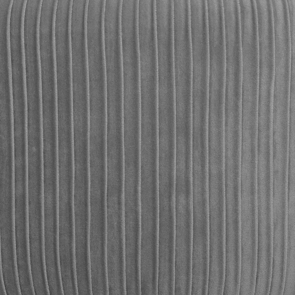 Tamborete SOLARO SLOW TIME cinza veludo