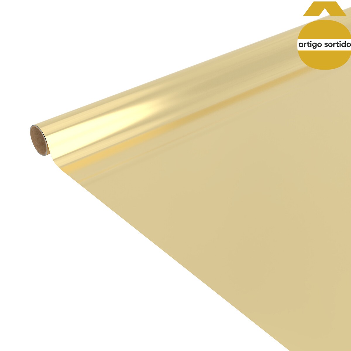 Rolo de papel de embrulho efeito metalizado 200cm