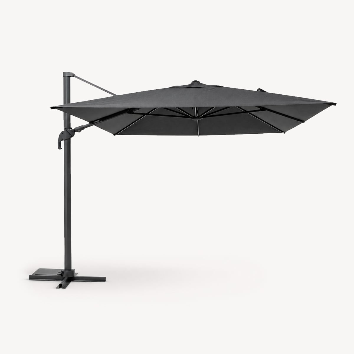 Guarda-sol MELHIA led cinza graphite e antracite 4x3m