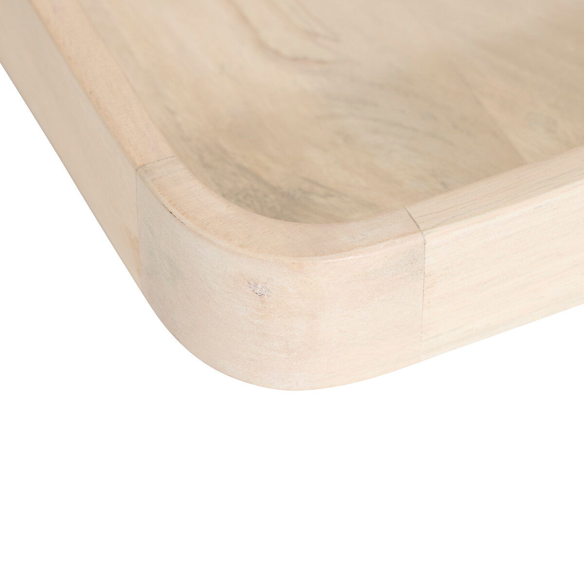 Tabuleiro bege em madeira mango 25,5cm