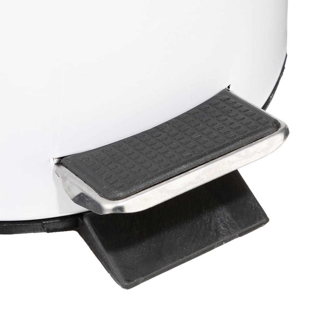 Balde wc branco metal 3l