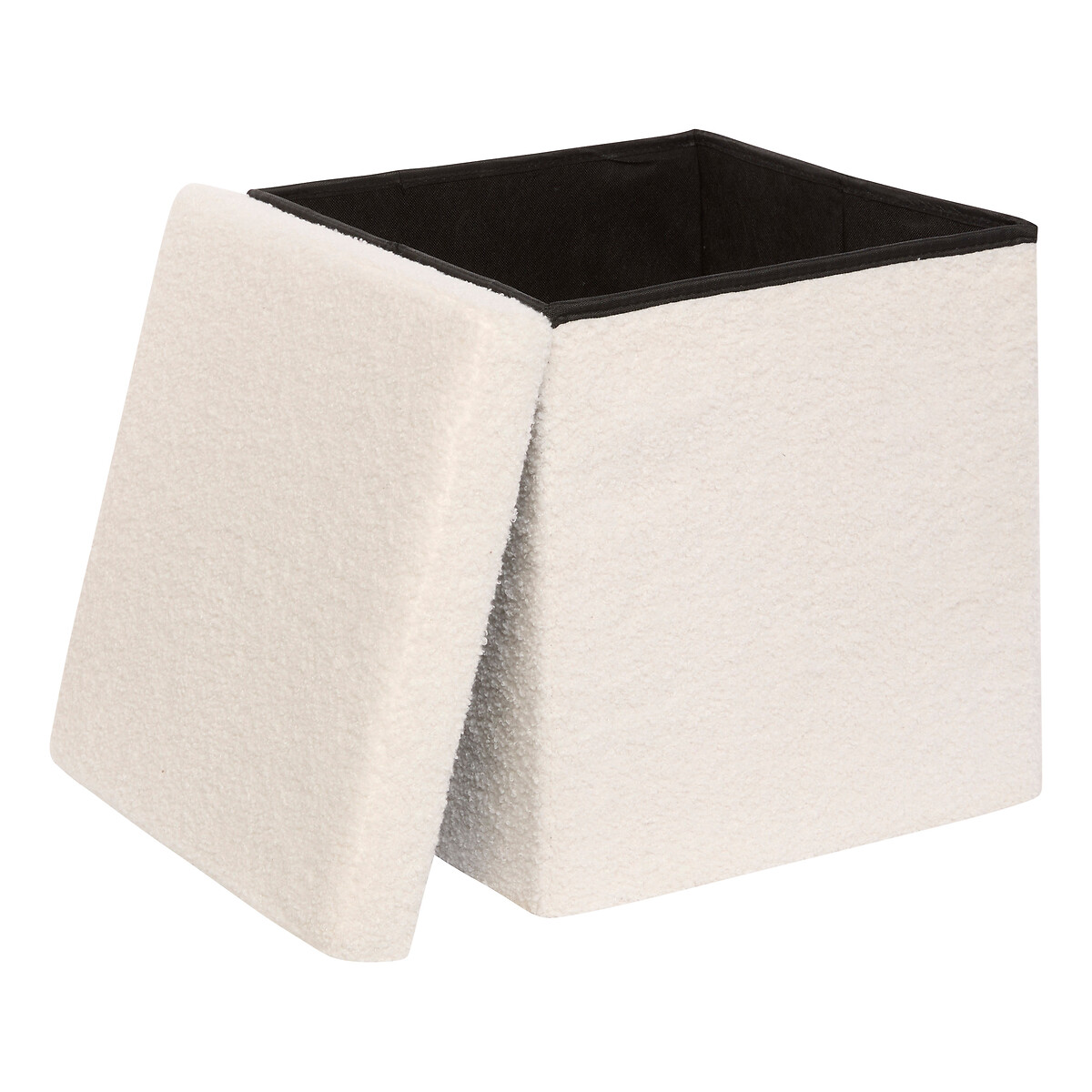 Pufe com arruma&ccedil;&atilde;o JAIKO boucl&eacute; branco
