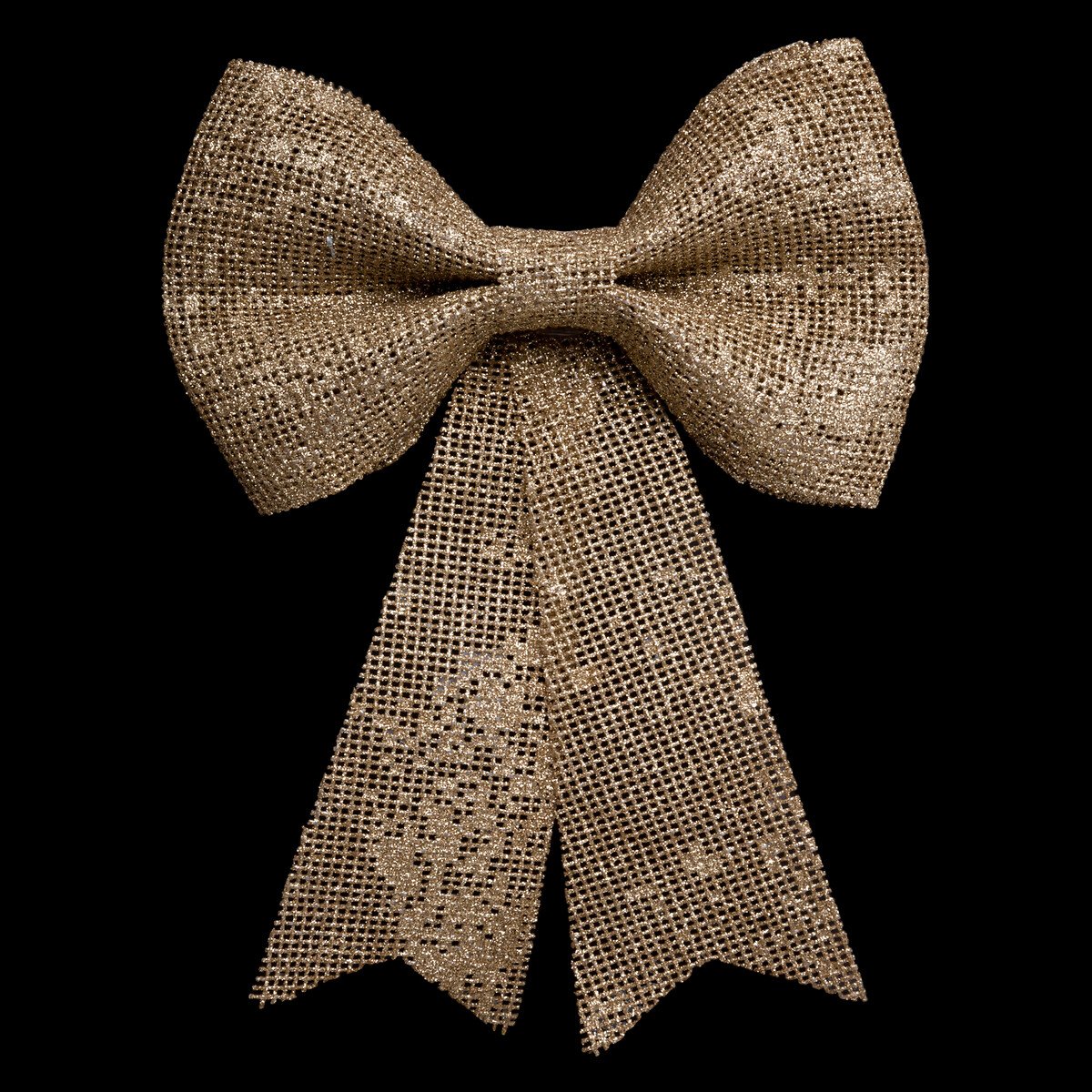 Laço dourado em juta