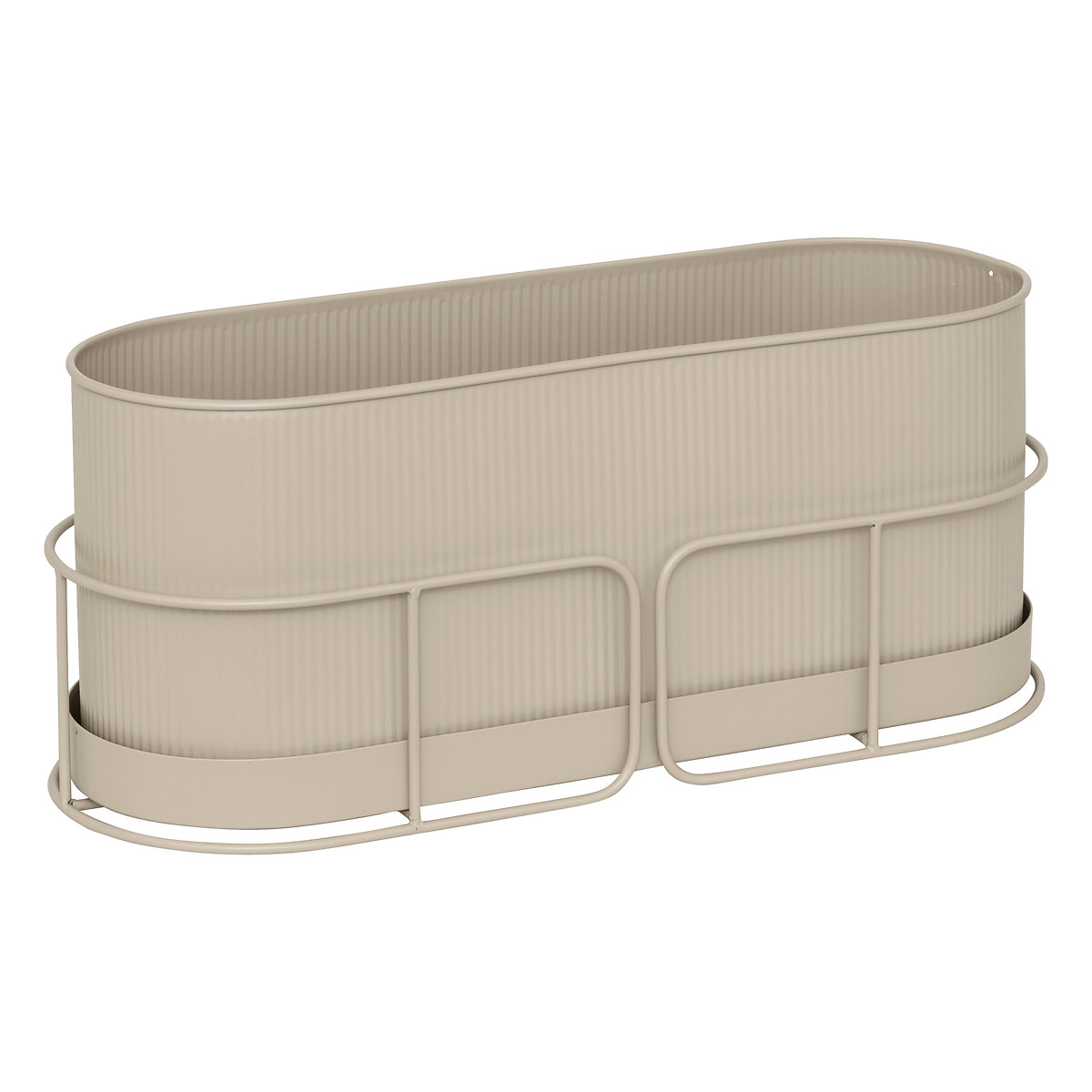 Floreira AZE em metal bege 27cm