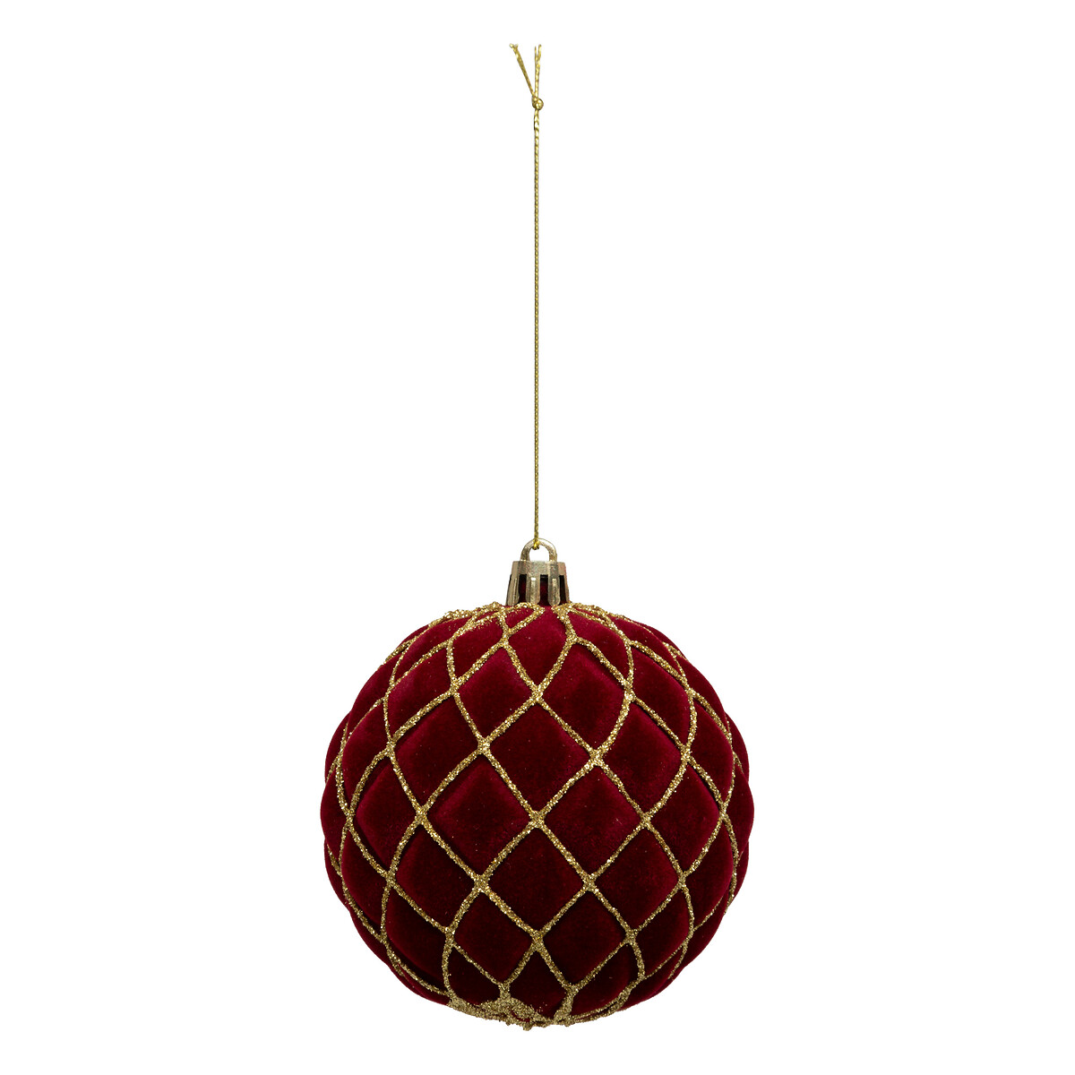 Conjunto de 9 bolas vermelho e verde 8cm