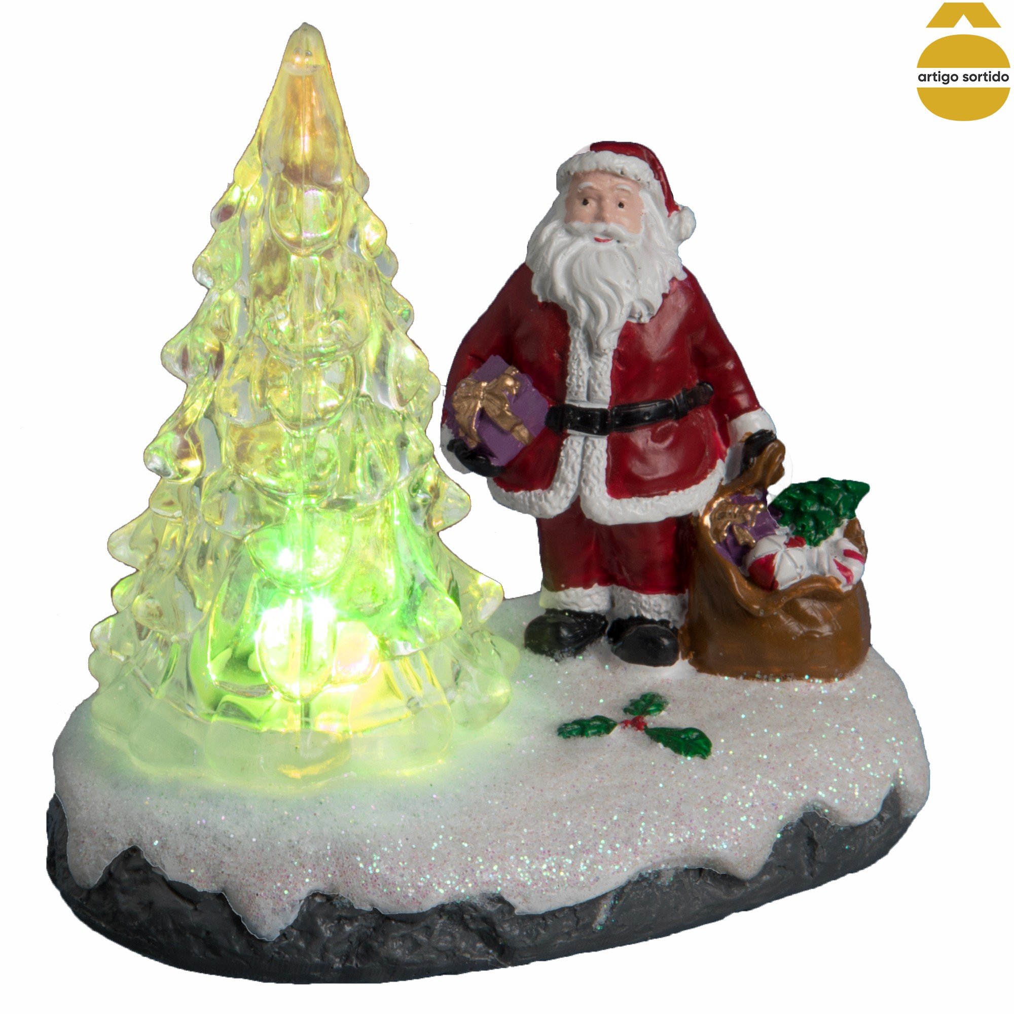 Mini cenário com árvore luminosa