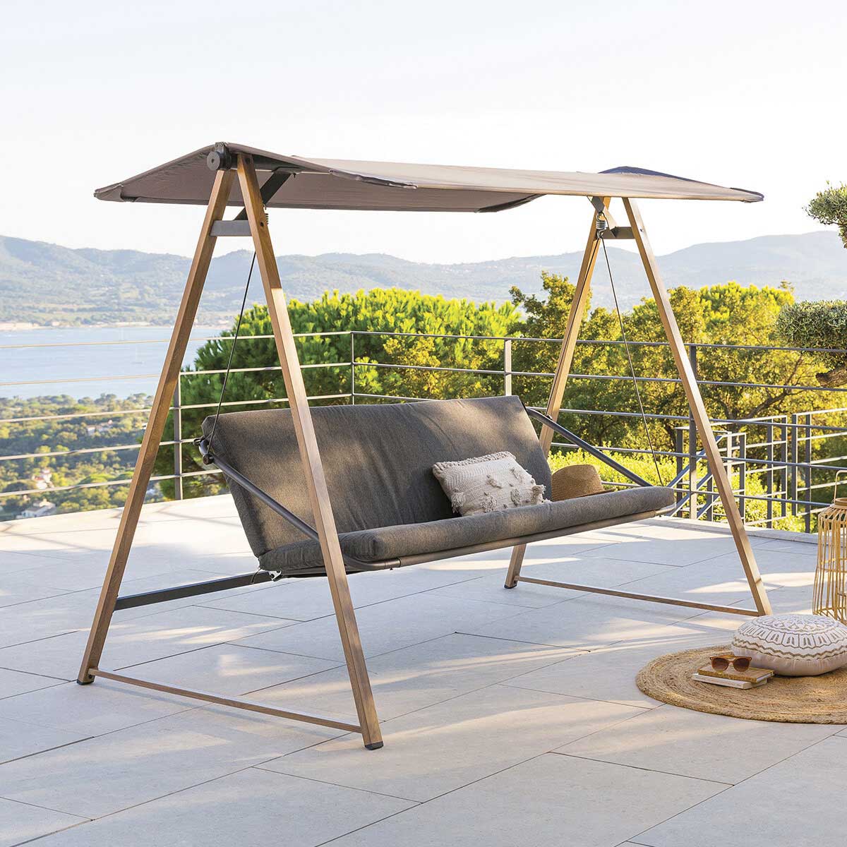 Baloi&ccedil;o para 3 pessoas SOLY HONEY cinza escuro