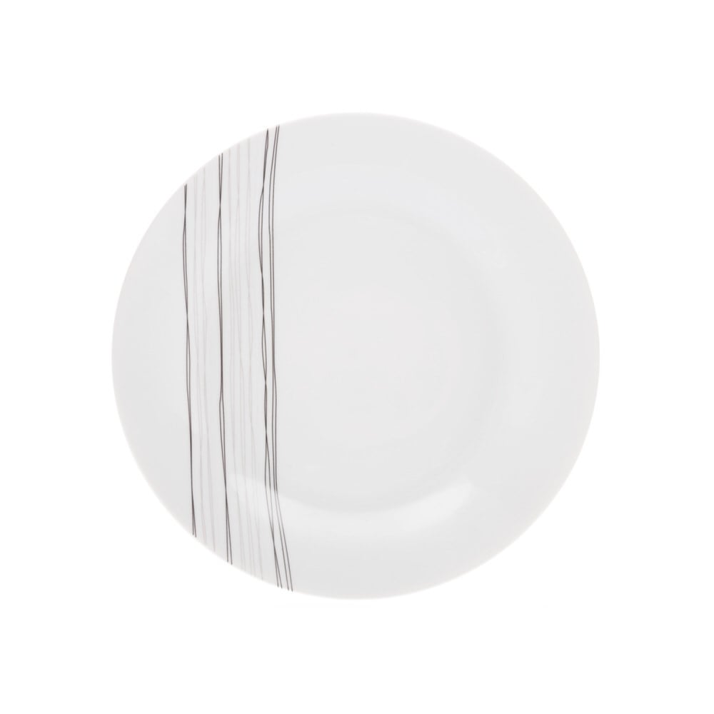 Prato de sobremesa branco em cer&acirc;mica