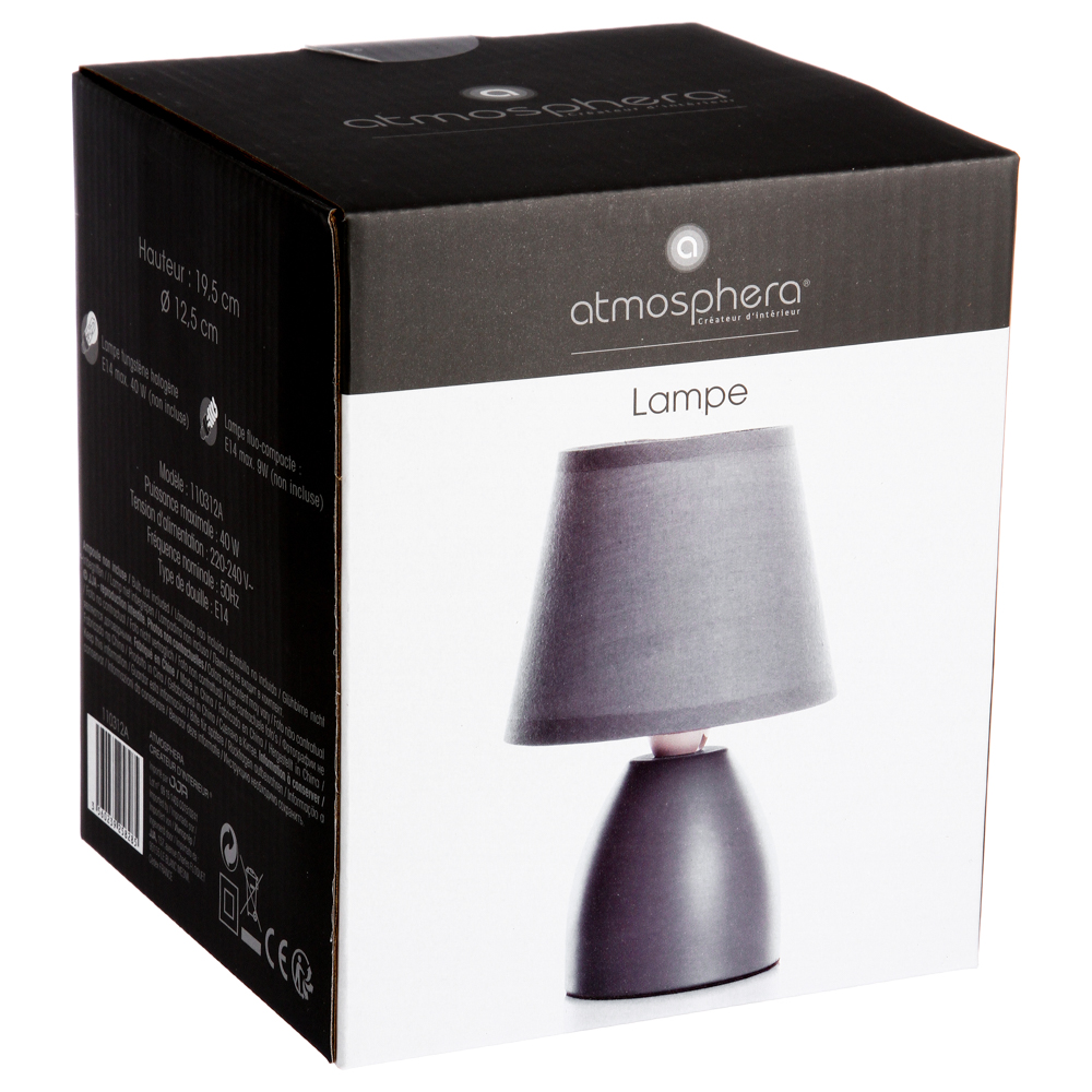 Candeeiro De Mesa Cinza