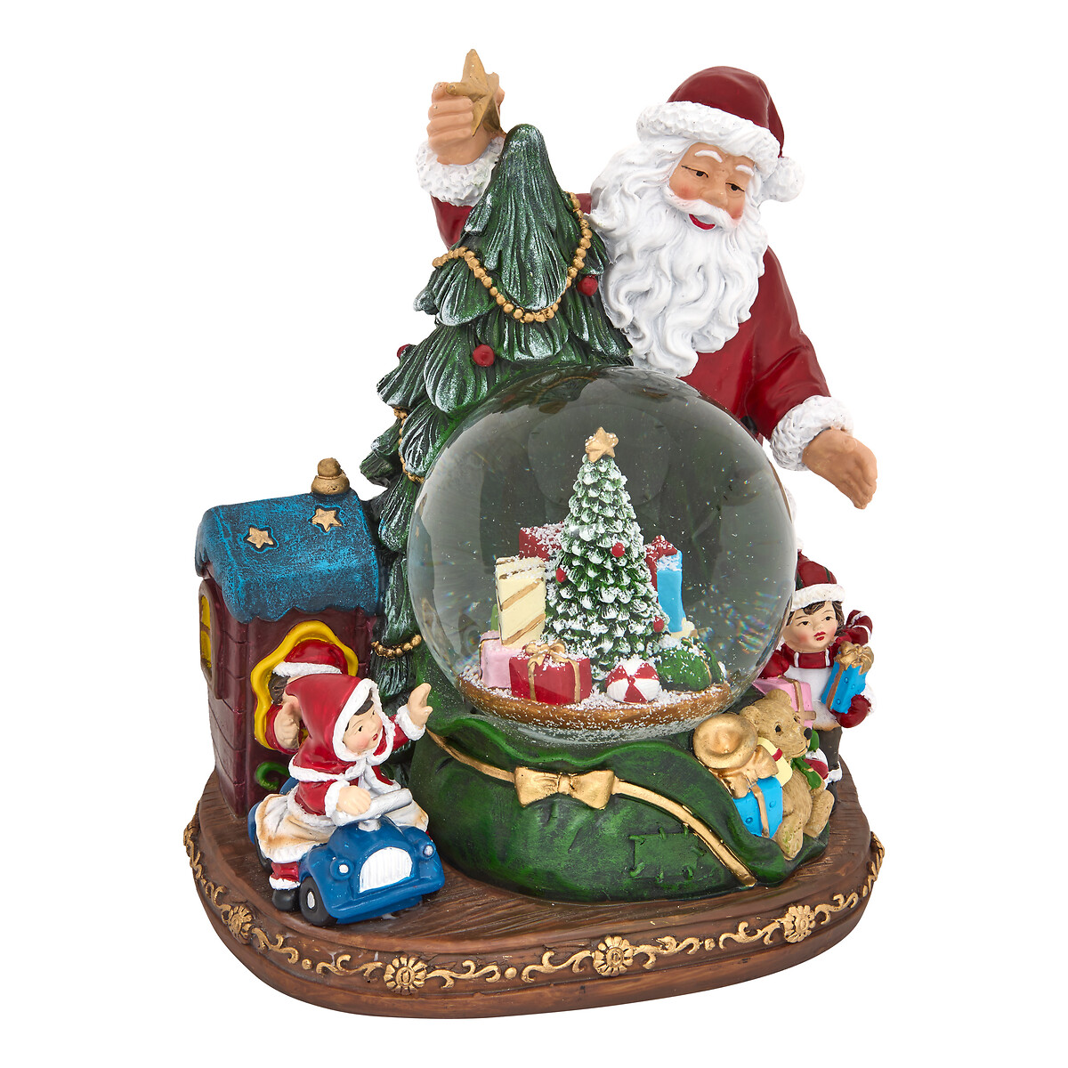 Globo de neve com pai natal 20x17x23cm