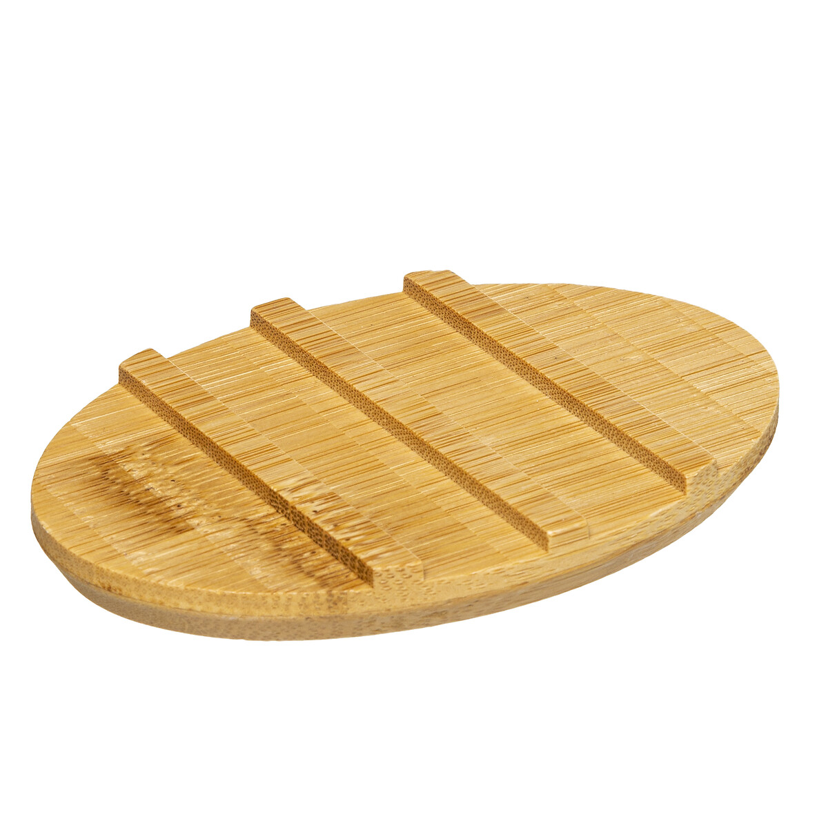 Saboneteira wc NATUREO branco com base em bambu