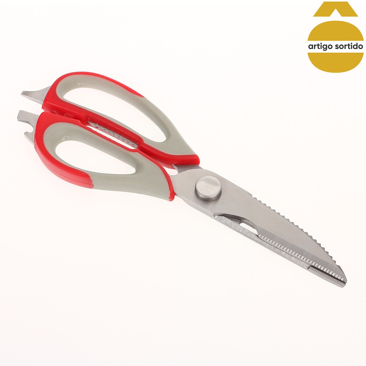Tesoura de cozinha multifunções com proteção,  Tesoura de cozinha multifunções com proteção
