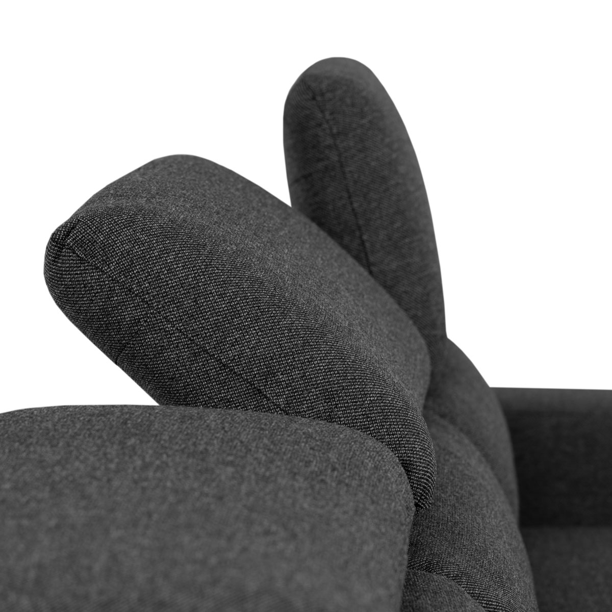 Sof&aacute; cama com chaise e cofre STANLEY cinza escuro