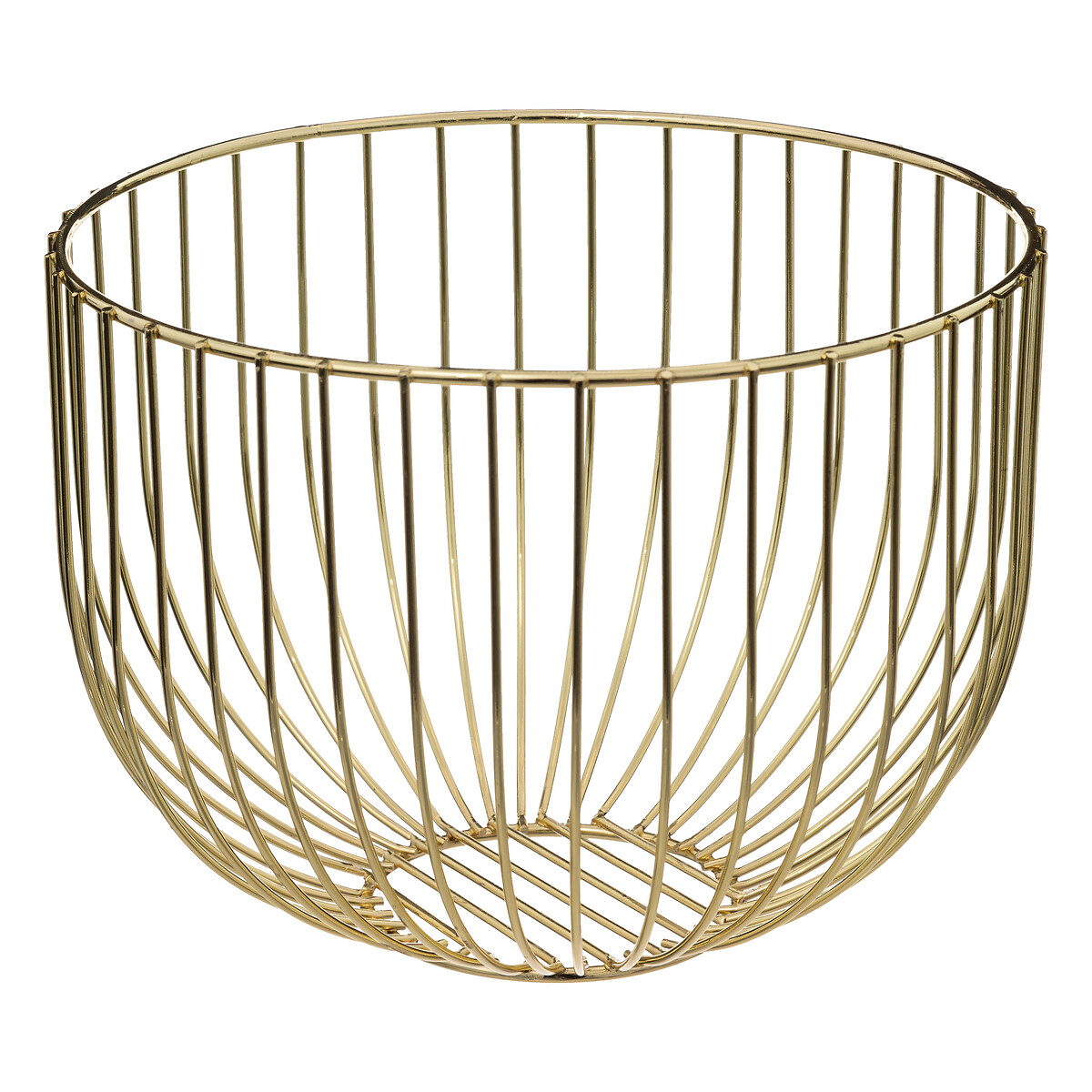 Fruteira redonda COLL dourada em metal 22cm