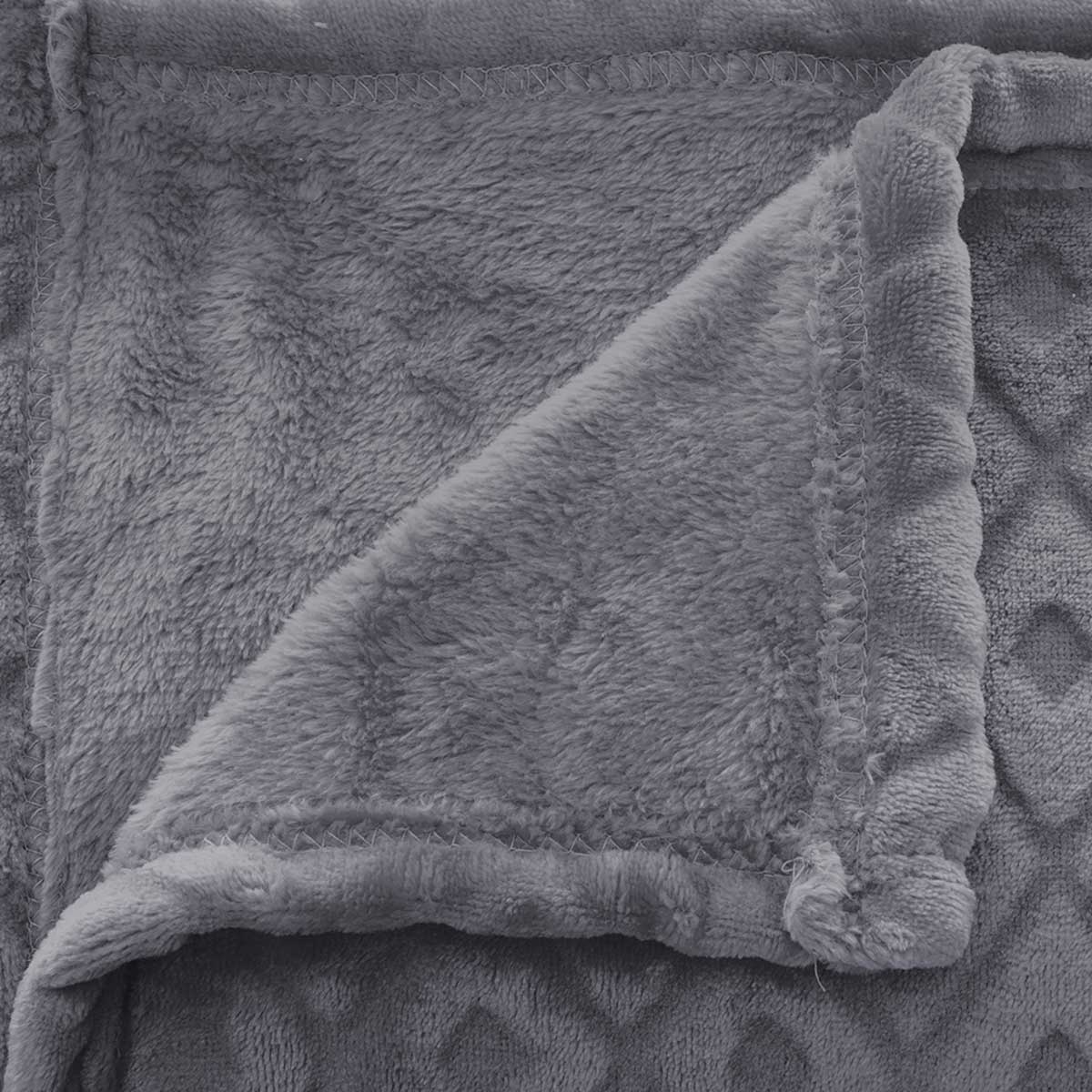 Manta losangos cinza 180x230cm