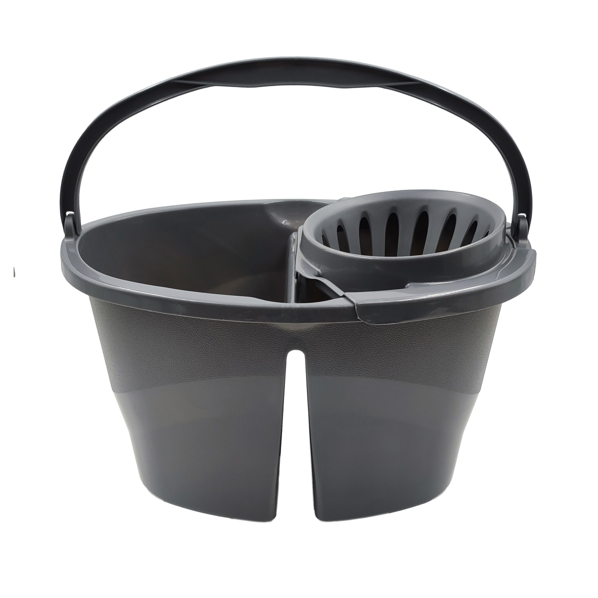 Balde com espremedor cinza com divisória 16l