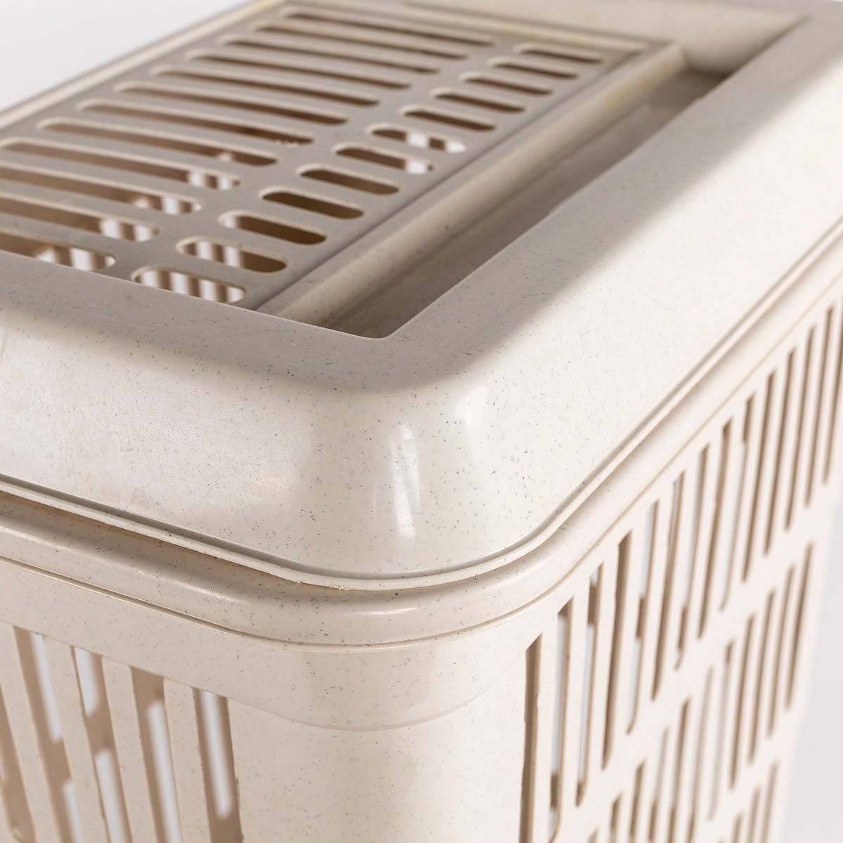 Cesto para roupa suja com tampa creme 40L