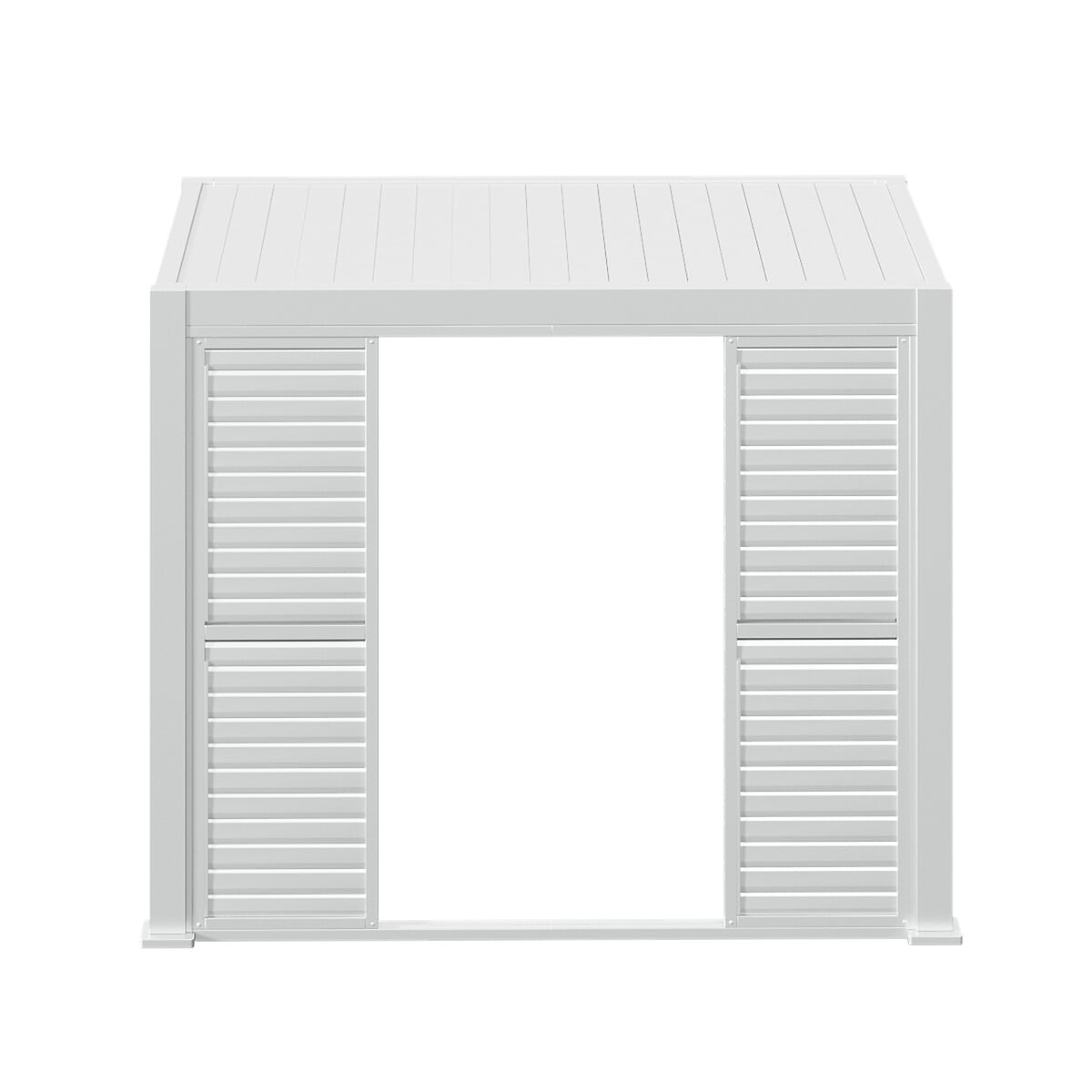 Persianas de correr brancas para p&eacute;rgola &Eacute;VORA 3m