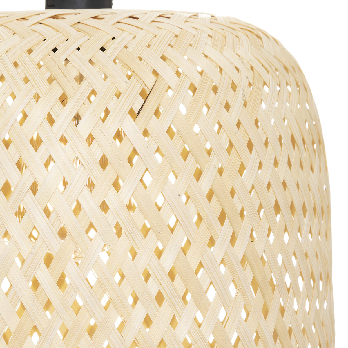 Candeeiro de teto ALI bege em bambu 28cm