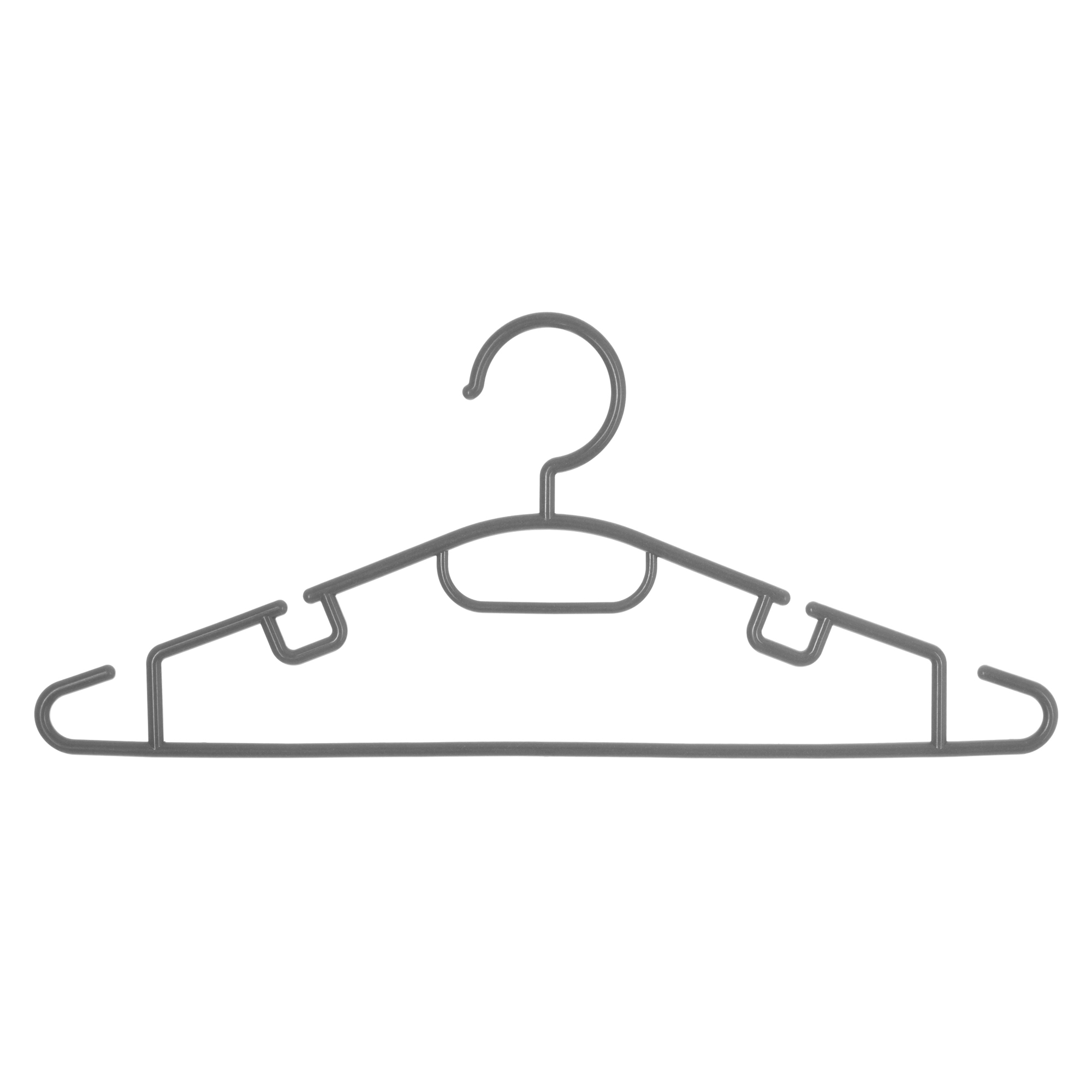 Conjunto de 10 cabides cinza escuro,  Conjunto de 10 cabides cinza escuro