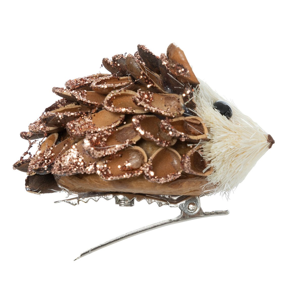 Conjunto de 3 ouriços com mola castanhos 7cm,  Conjunto de 3 ouriços com mola castanhos 7cm