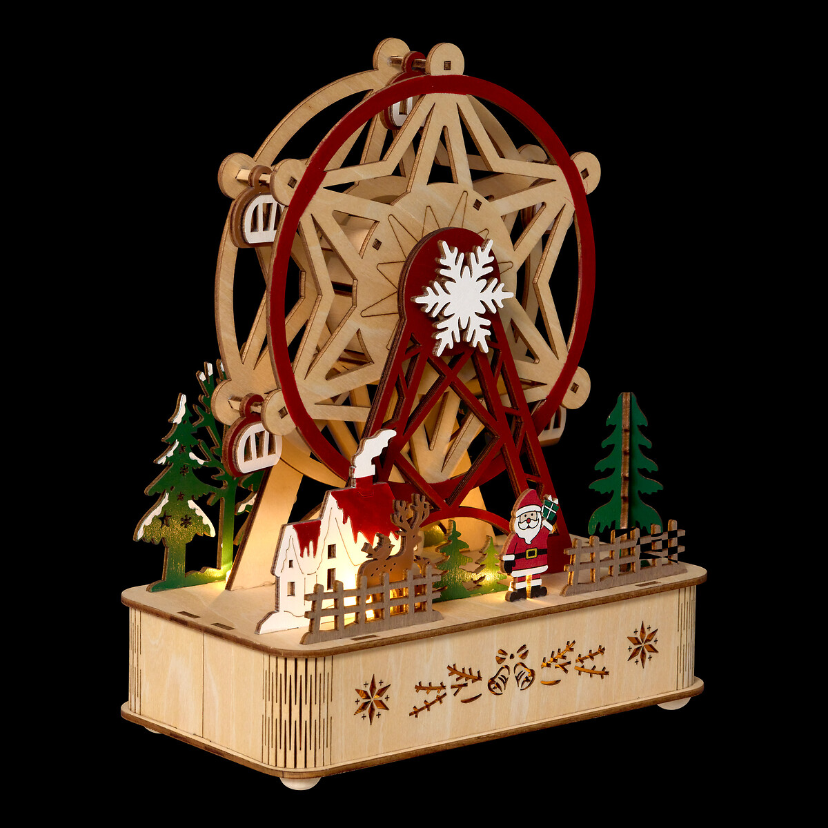 Roda gigante decorativa com leds 20x11x25cm