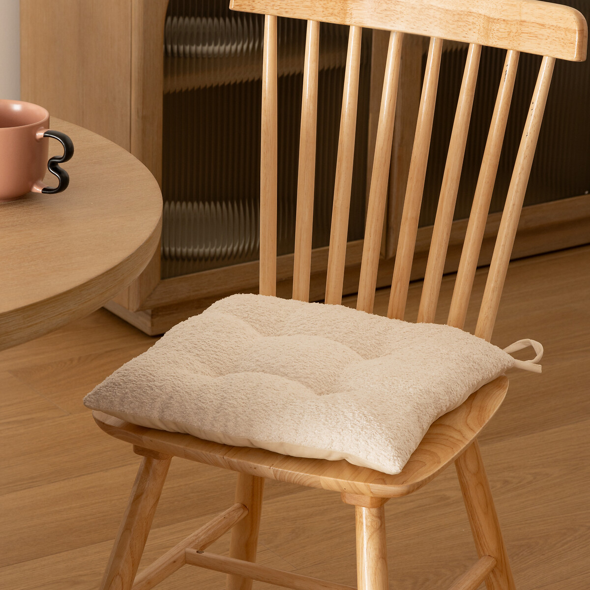 Coxim para cadeira AUTOMNE BOUCLETTE marfim 38x38cm