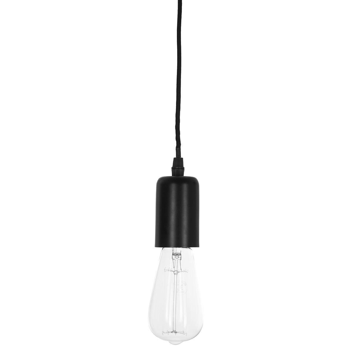 Candeeiro de teto em metal preto