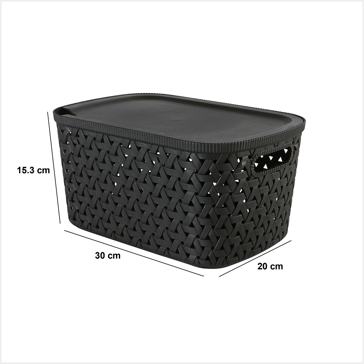 Cesto de arruma&ccedil;&atilde;o preto 6,7L