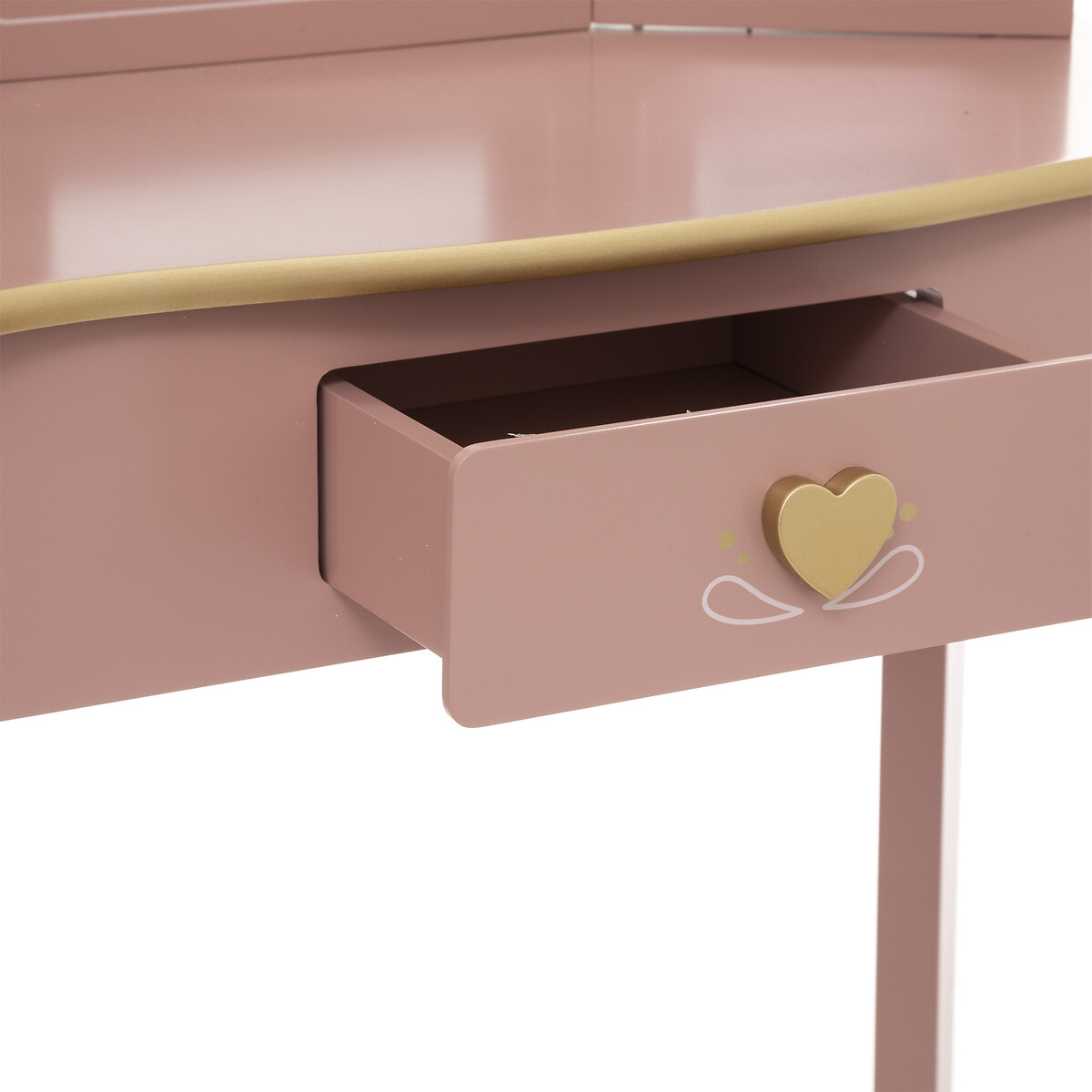 Toucador SISSI com tamborete rosa velho,  Toucador SISSI com tamborete rosa velho