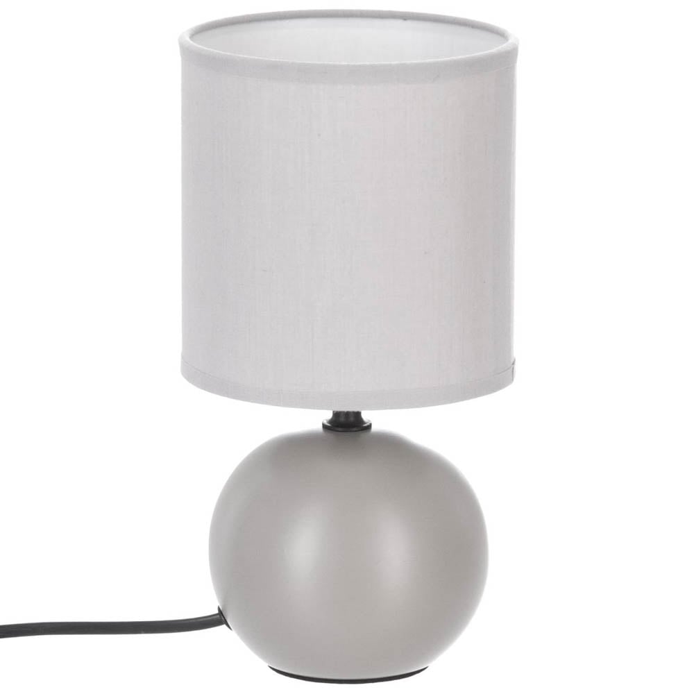 Candeeiro de mesa TIMEO bola em cer&acirc;mica cinza mate