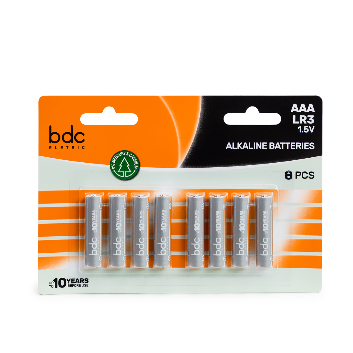 Conjunto de 8 pilhas alcalina bdc lr03,  Conjunto de 8 pilhas alcalina bdc lr03