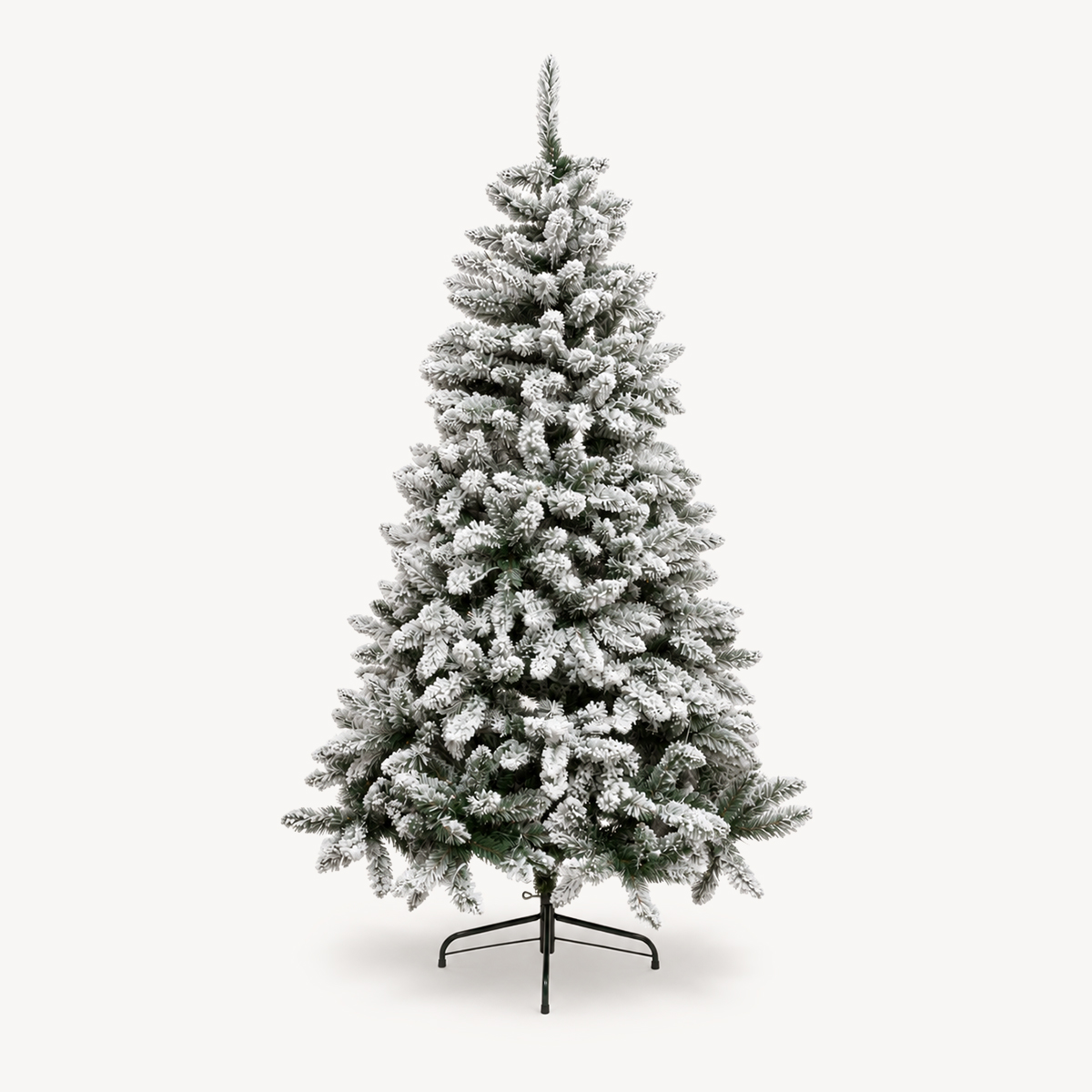 &Aacute;rvore de natal SNOW LORD verde com 280 leds e neve 180cm