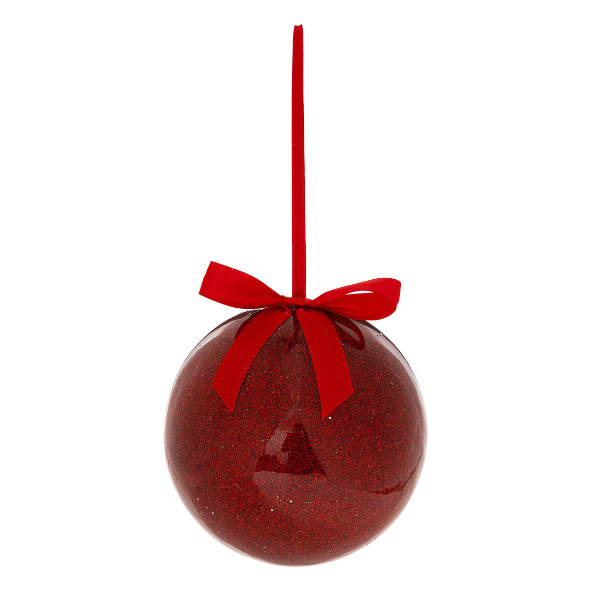 Bola vermelha com la&ccedil;o de cetim 15cm