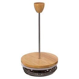 Cafeteira em vidro e bambu 1l