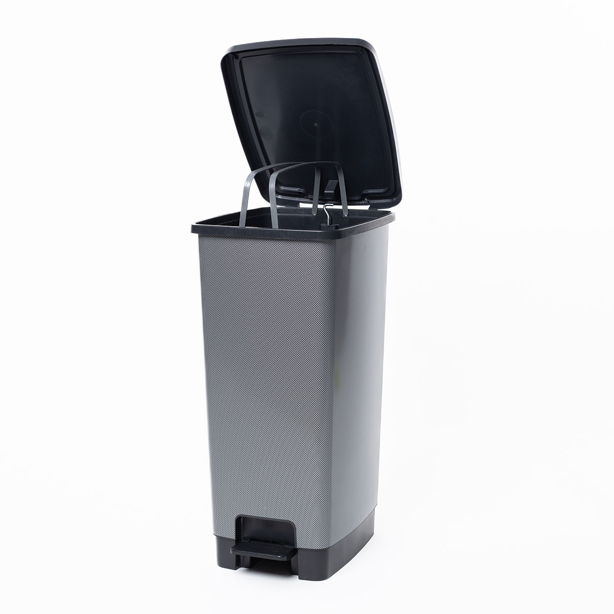 Balde Do Lixo Carbono Cover Com Pedal 40L