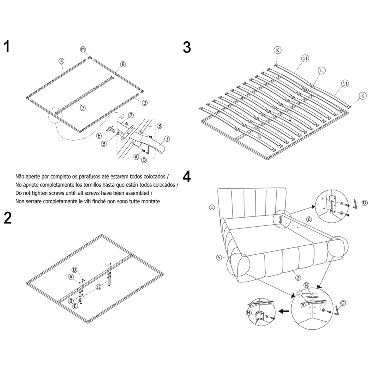 Cama ELI bege 160x200cm