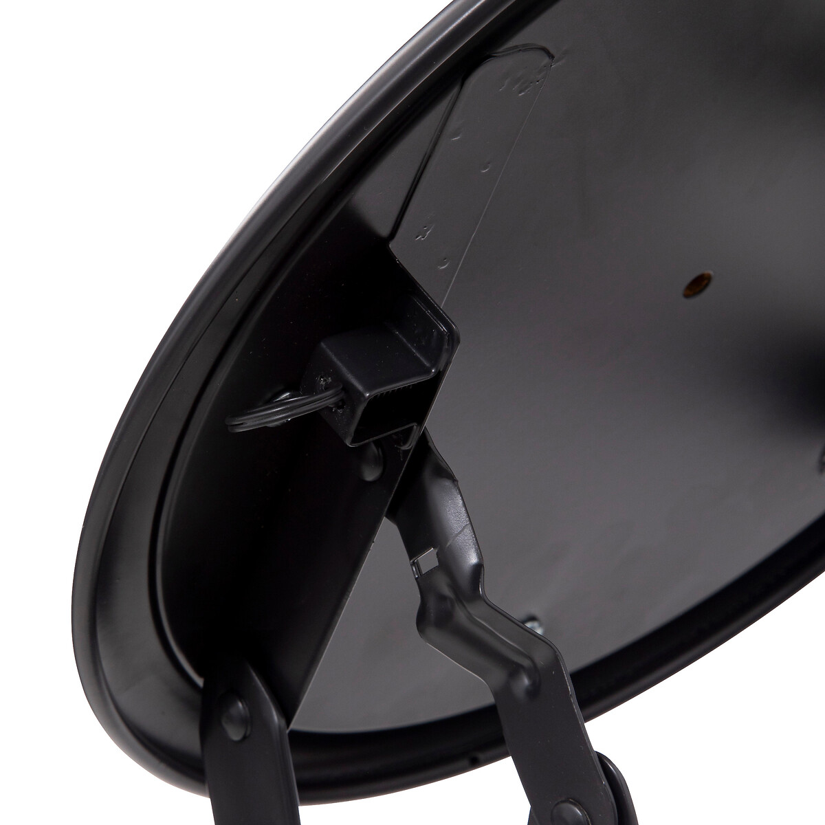 Banco dobrável preto em metal