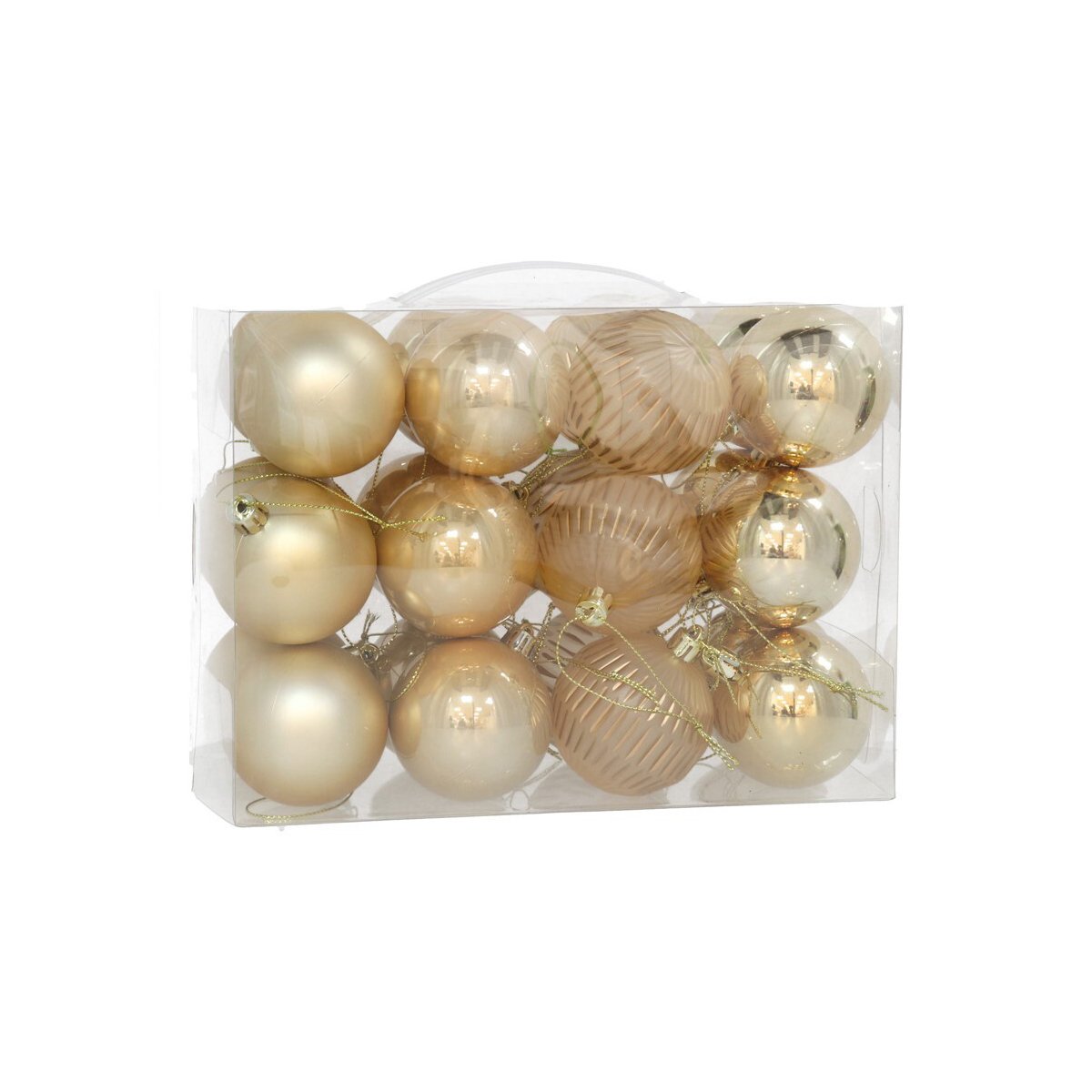 Conjunto de 24 bolas NOMADE douradas